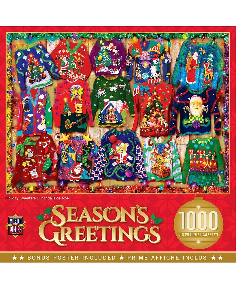 Masterpieces Season's Greetings - Holiday Sweaters 1000 Piece Puzzle