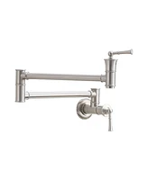 Mondawe Wall-mounted Double Handle 360 Degree Pot Filler Kitchen Faucet for Kitchen