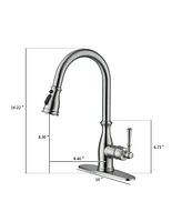 Mondawe 3-Spray Patterns 1.8 Gpm Single Handle Touchless Pull-out Kitchen Faucet