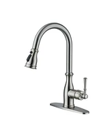 Mondawe 3-Spray Patterns 1.8 Gpm Single Handle Touchless Pull-out Kitchen Faucet