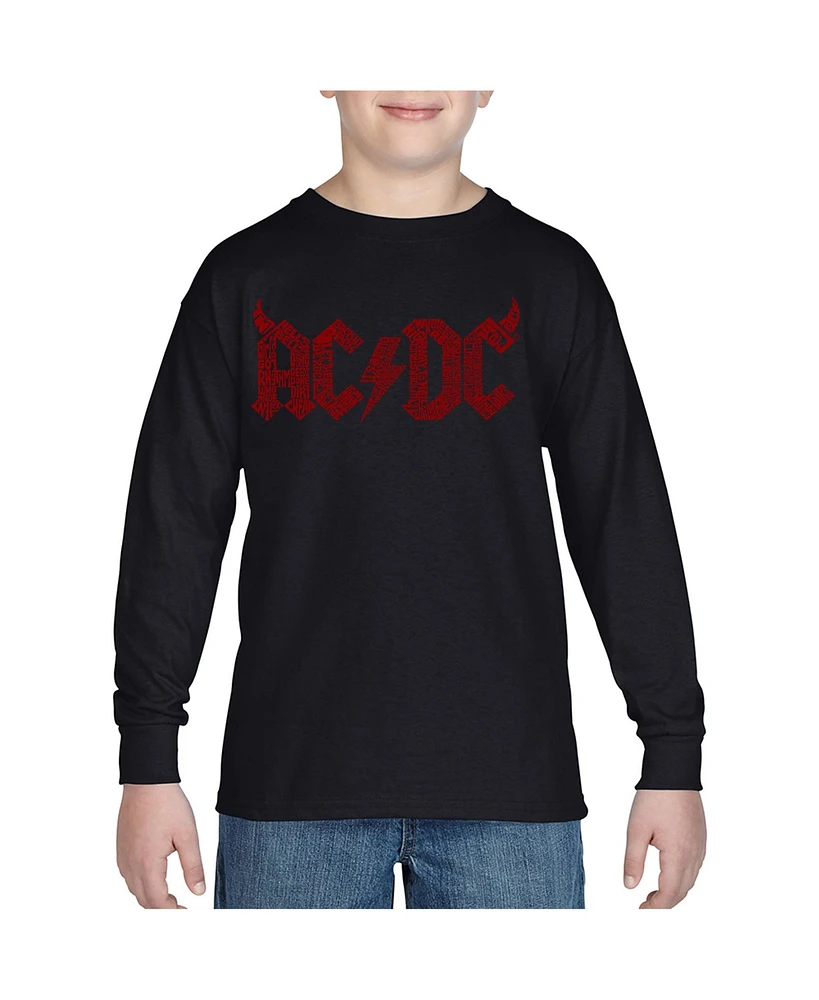 La Pop Art Boys Word Long Sleeve - Acdc