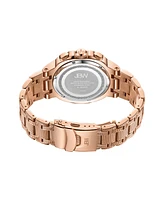 Jbw Men's Diamond (1/5 ct. t.w.) Watch in 18k Rose Gold-plated Stainless-steel Watch 48mm