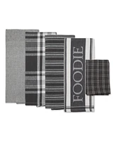 Design Imports Everyday Collection Foodie Kitchen Set, Dishtowel Dishcloth, Mineral, 5 Piece