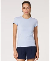 Rebody Active Women's Essentials Fitted Short Sleeve Top For Women