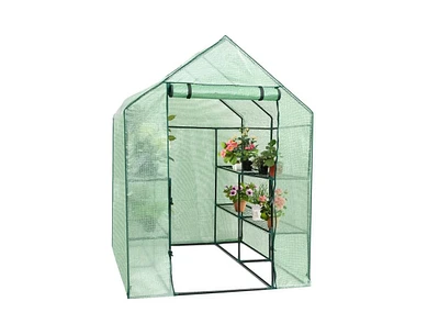 Slickblue 8 shelves Mini Walk In Greenhouse Outdoor Gardening Plant Green House