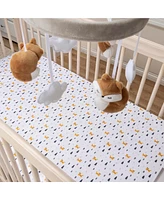 Sammy & Lou Pine Fox 2-Pack Microfiber Fitted Crib Sheet Set by