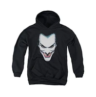 Batman Boys Youth Joker Portrait Pull Over Hoodie / Hooded Sweatshirt