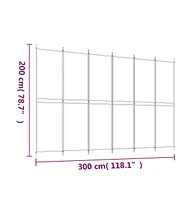 vidaXL 6-Panel Room Divider Anthracite 118.1"x78.7" Fabric