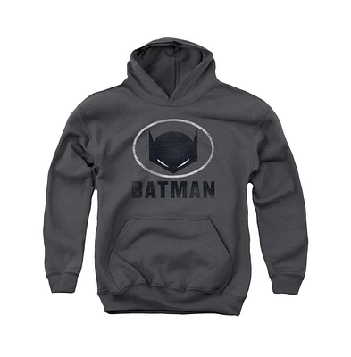 Batman Boys Youth Mask Oval Pull Over Hoodie / Hooded Sweatshirt