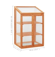 vidaXL Greenhouse 23.6"x17.7"x39.4" Firwood