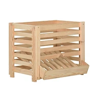 vidaXL Potato Box 23.6"x15.7"x19.7" Solid Wood Pine