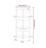 vidaXL Cleaning Trolley with Storage Basket Aluminum