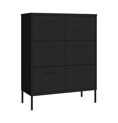 vidaXL Drawer Cabinet 31.5"x13.8"x40" Steel