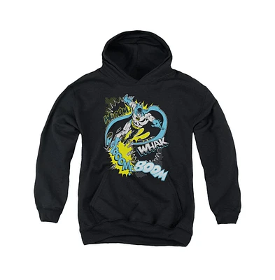 Batman Boys Youth Bat Effects Pull Over Hoodie / Hooded Sweatshirt