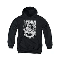 Batman Boys Youth Bat Metal Pull Over Hoodie / Hooded Sweatshirt