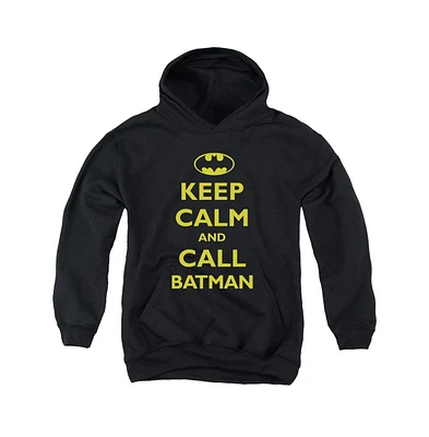 Batman Boys Youth Call Pull Over Hoodie / Hooded Sweatshirt