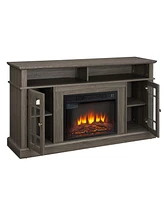 Modern Tv Stand with Fireplace Insert for Up to 65" Tv