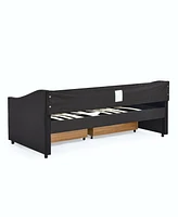 Streamdale Furniture Upholstered Twin Size Daybed with Drawers