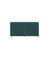 Streamdale Furniture Green Tv Stand with Storage & Adjustable Shelves
