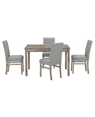 Simplie Fun Modern Rectangular Dining Table Set