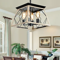 Streamdale Furniture 4-Light Farmhouse Chandeliers For Dining Room(No Bulbs