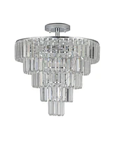 Simplie Fun White Chrome Crystal Chandelier, Modern Style for Any Room