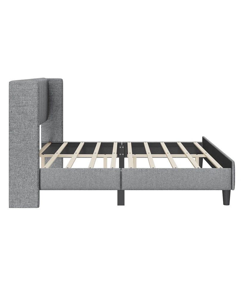 Streamdale Furniture King Upholstered Platform Bed Frame & Mattress Support