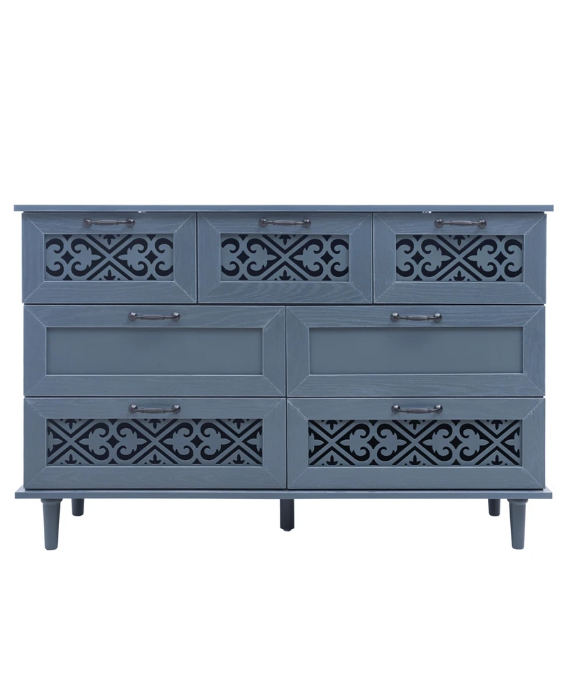 7 Drawer Cabinet, American Furniture, Suitable For Bedroom, Living Room, Study