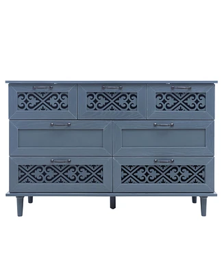 7 Drawer Cabinet, American Furniture, Suitable For Bedroom, Living Room, Study