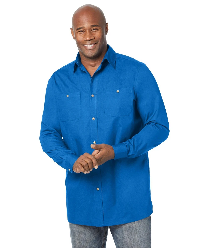 KingSize Tall Long-Sleeve Pocket Sport Shirt