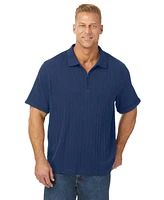 KingSize Big & Tall 1/4 Zip Drop Needle Polo