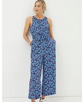 FatFace Women's Haylie Ink Floral Jumpsuit