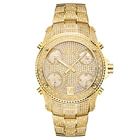 Jbw Men's Jet Setter Diamond (2 ct.t.w.) 18k Gold Plated Stainless Steel Watch