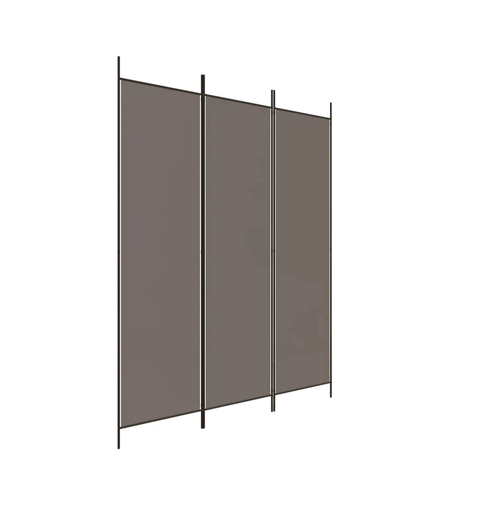 vidaXL 3-Panel Room Divider Anthracite 59.1"x78.7" Fabric