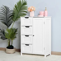 Streamdale Furniture Bathroom Storage Cabinet, Floor Cabinet With Adjustable Shelf And Drawers