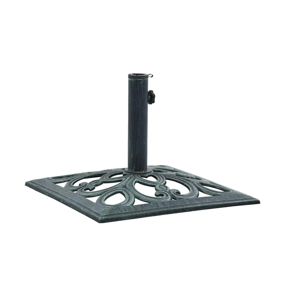 vidaXL Umbrella Base Green 26.5 lbs 19.3" Cast Iron