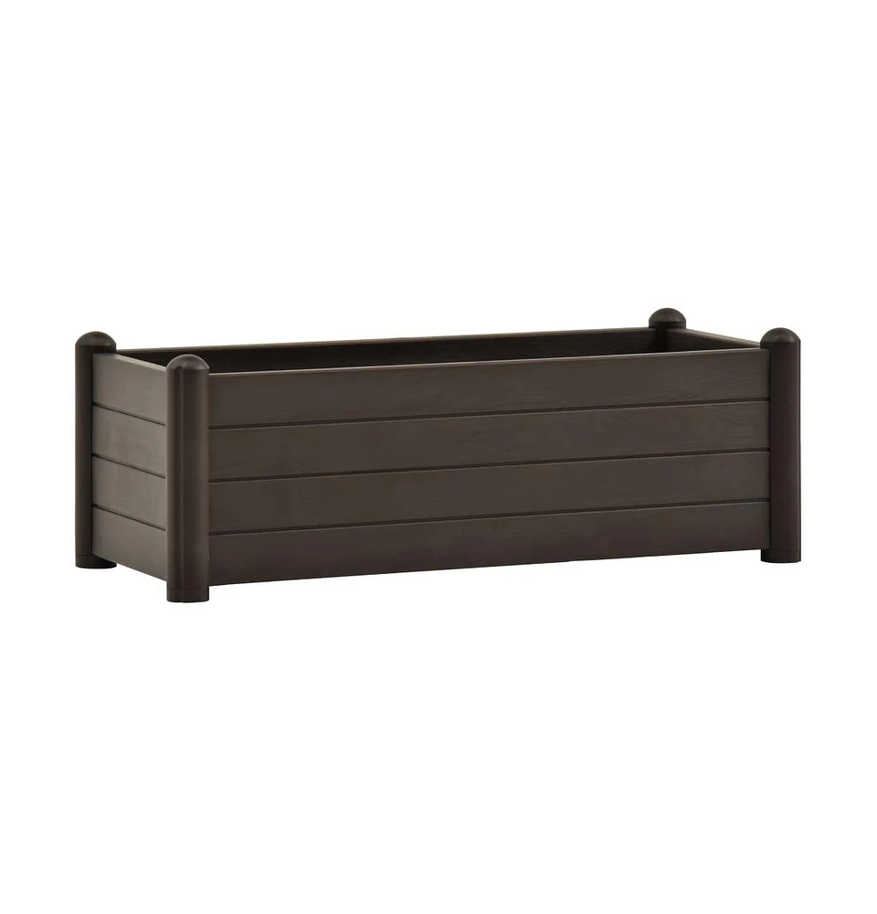 vidaXL Garden Raised Bed Pp Mocha 39.4"x16.9"x13.8"