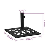 vidaXL Umbrella Base Black 18.5"x18.5"x13" Cast Iron