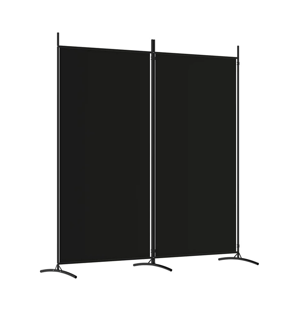 vidaXL 2-Panel Room Divider 68.9"x70.9" Fabric