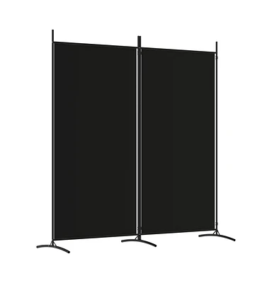 vidaXL 2-Panel Room Divider 68.9"x70.9" Fabric