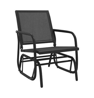 vidaXL Garden Glider Chair 24"x29.9"x34.3" Textilene&Steel