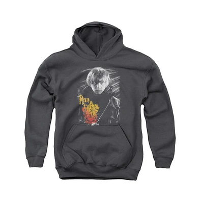 Harry Potter Boys Youth Ron Portrait Pull Over Hoodie / Hooded Sweatshirt