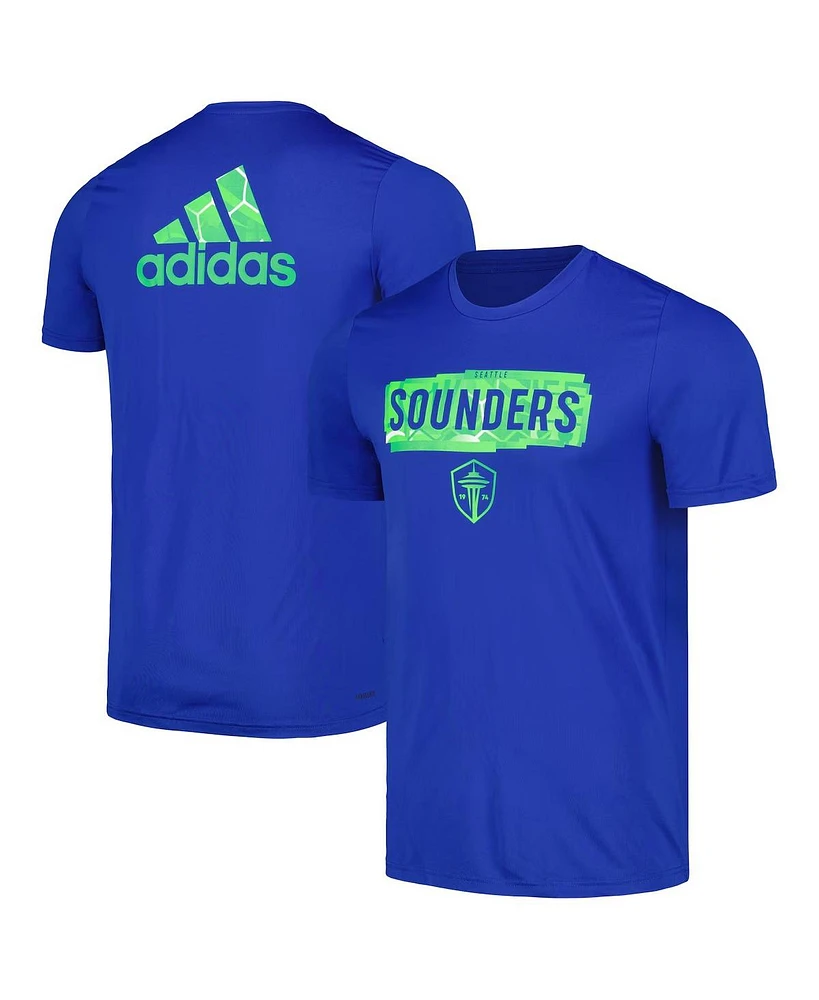 Adidas Men's Blue Seattle Sounders Fc Local Pop Aeroready T-Shirt