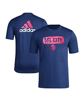 Adidas Men's Navy St. Louis City Sc Local Pop Aeroready T-Shirt