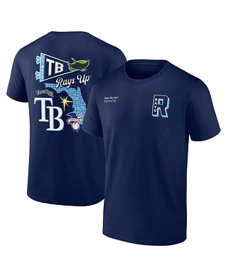 Fanatics Men's Navy Tampa Bay Rays Split Zone T-Shirt