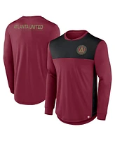 Fanatics Men's Red Atlanta United Fc Mid Goal Long Sleeve T-Shirt