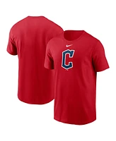 Nike Men's Red Cleveland Guardians Fuse Logo T-Shirt