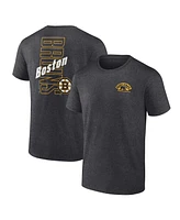 Fanatics Men's Heather Charcoal Boston Bruins Backbone T-Shirt