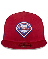 New Era Men's Red Philadelphia Phillies 2024 Clubhouse 59FIFTY Fitted Hat