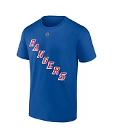 Fanatics Men's Matt Rempe Blue New York Rangers Authentic Stack Name Number T-Shirt